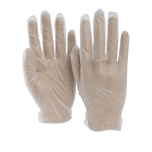 VINYL POWDER FREE GLOVES LARGE (100)