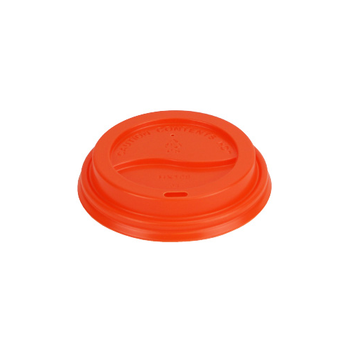 ORANGE PLASTIC DOME LIDS (1000/CASE)