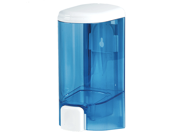 SD500 CLEAR BLUE PLASTIC MANUAL SOAP DISPENSER