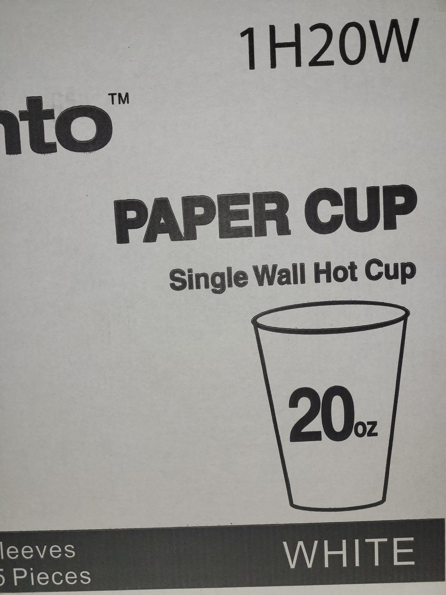 20oz WHITE PRONTO PAPER CUPS (500)