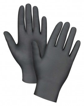 NITRILE 4 MIL BLACK GLOVES  Small (100/BOX)