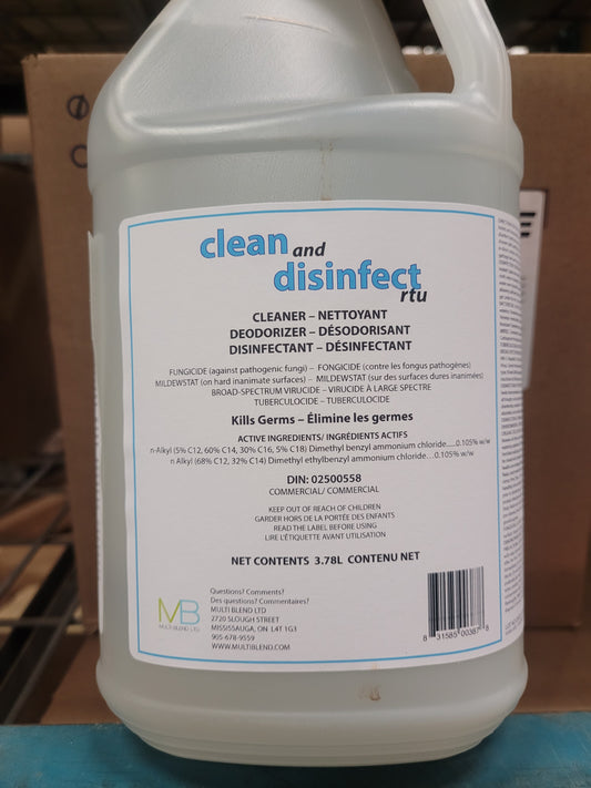 CLEAN & DISINFECT RTU CLEANER (LARGE JUGS)